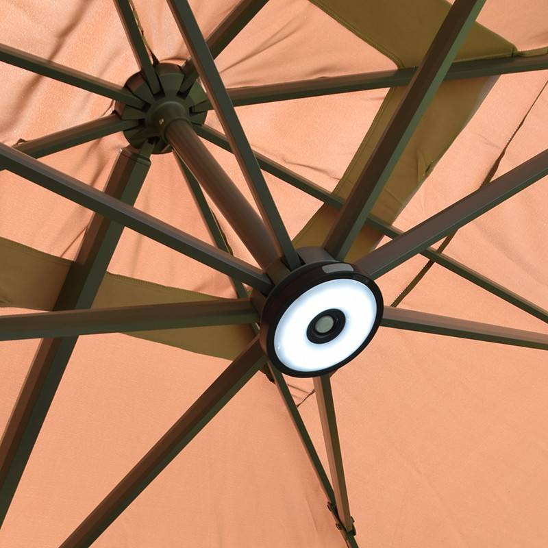Parasol déporté taupe 4x3 m Neptunia - Gecko Jardin - Image 6