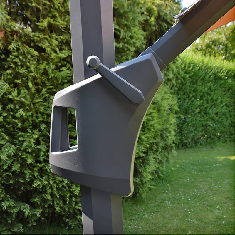 Parasol déporté taupe 4x3 m Neptunia - Gecko Jardin - Image 3
