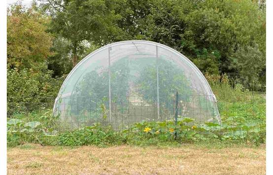 Serre tunnel de jardin - 11m² - 3,7 x 3 m - pieds arrondis - polyéthylène haute densité - aérations latérales - LES SERRES TONNEAU - Image 4