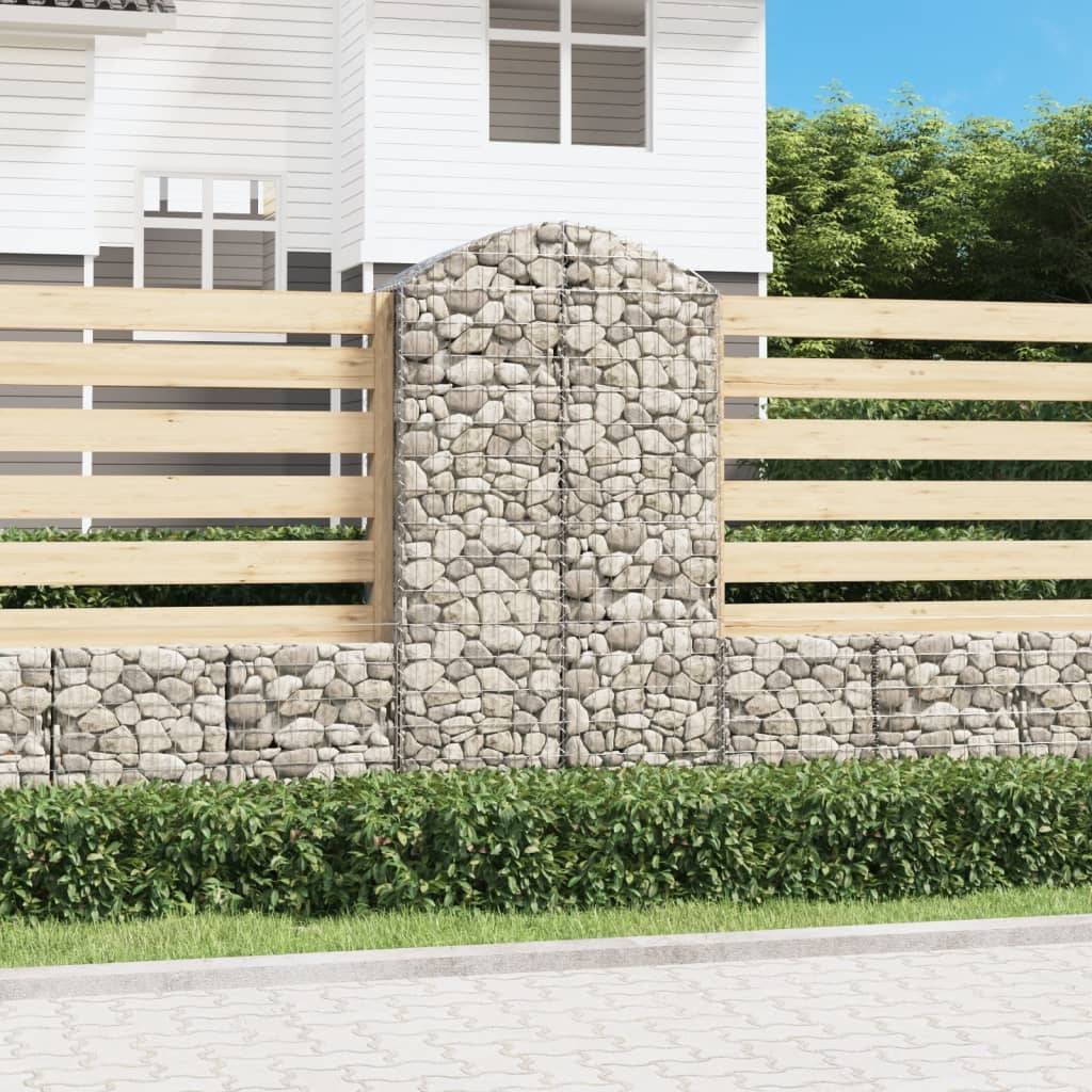 Vidaxl - Panier de gabions arqué 100x50x180/200 cm Fer galvanisé vidaXL 153439 - Image 1