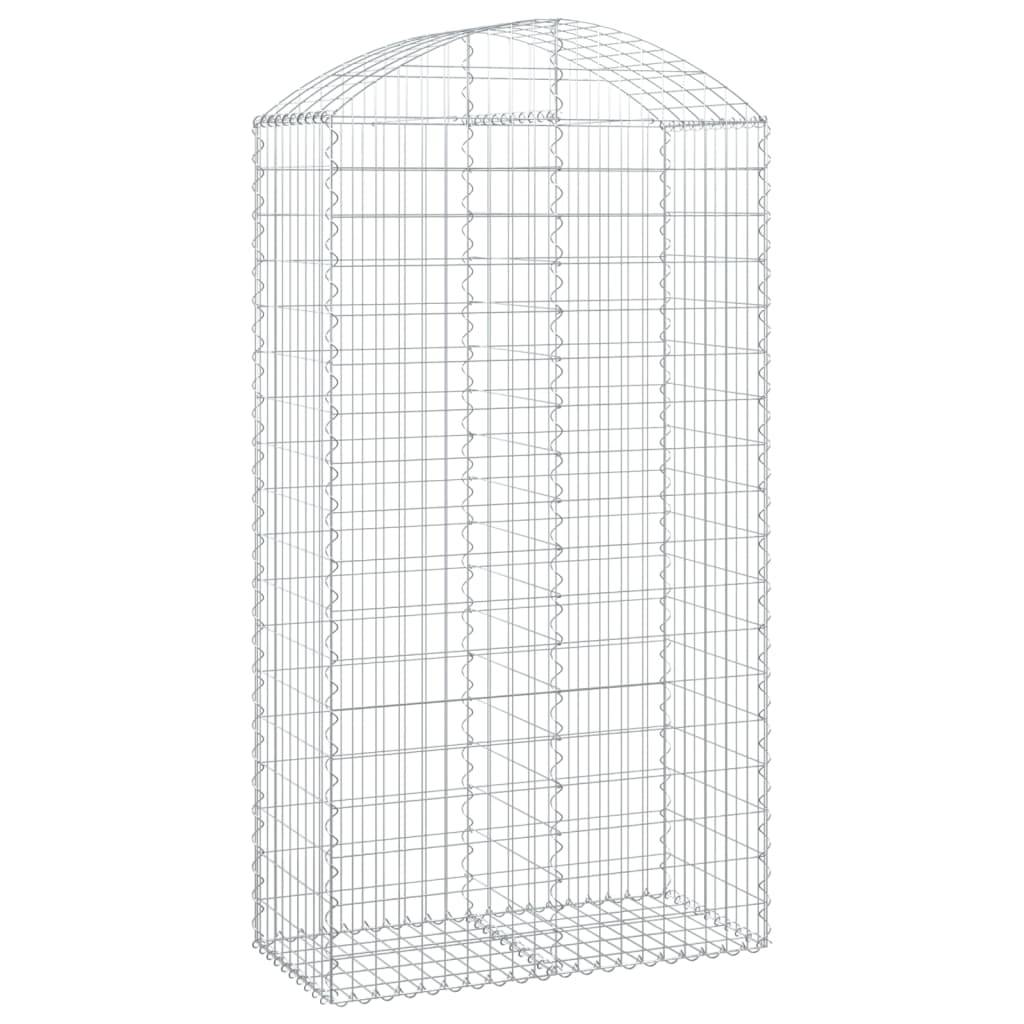 Vidaxl - Panier de gabions arqué 100x50x180/200 cm Fer galvanisé vidaXL 153439 - Image 2