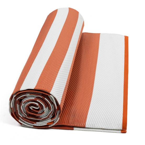 Tapis extérieur RAYURES terracotta 270 x 370 CM - Image 5