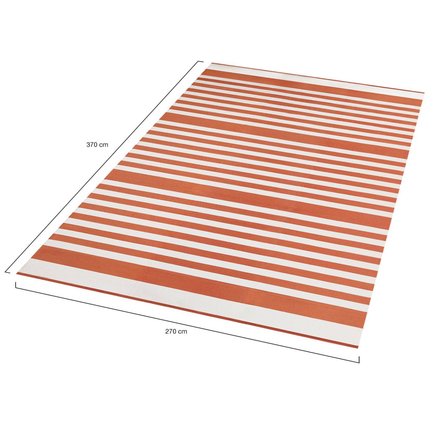 Tapis extérieur RAYURES terracotta 270 x 370 CM - Image 4