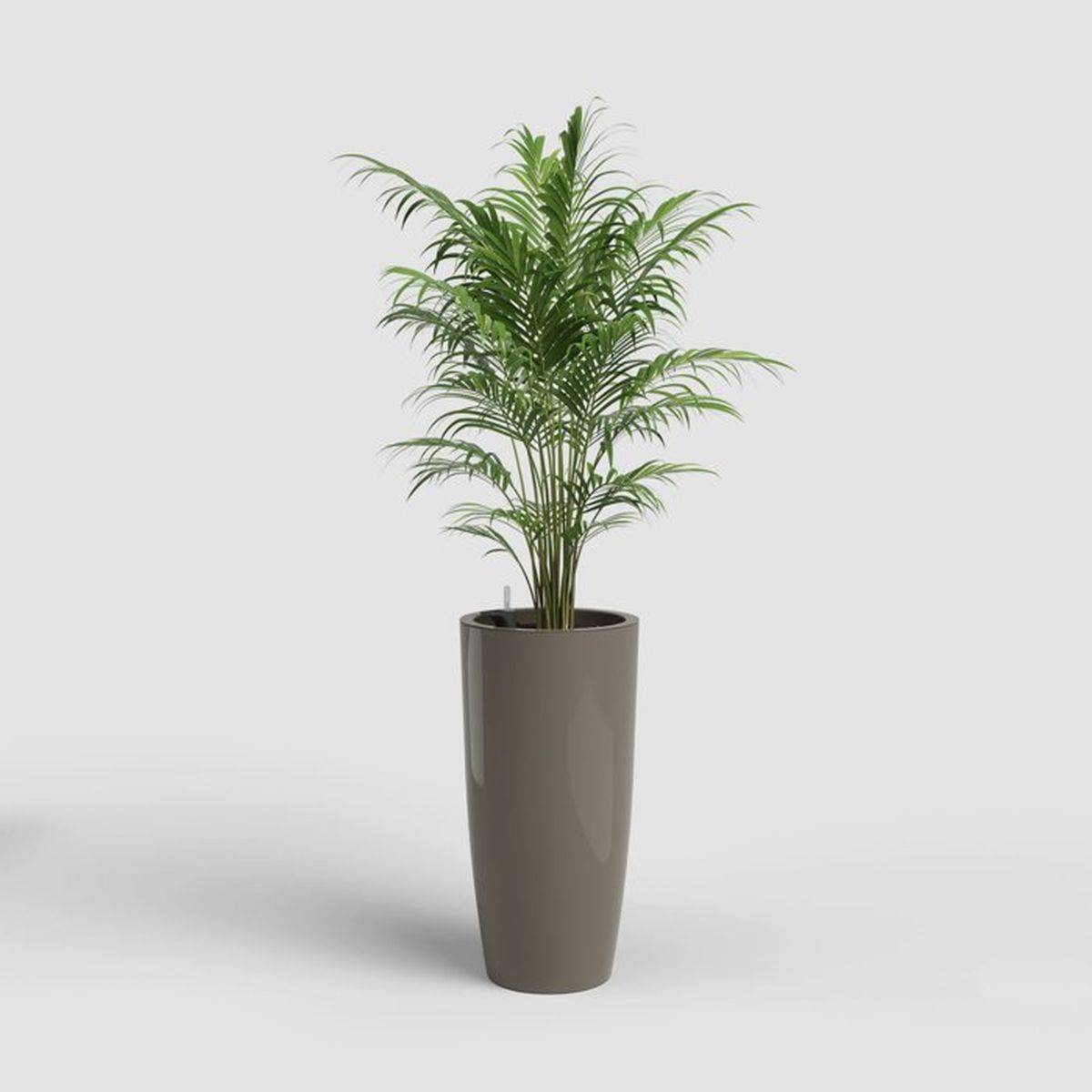 Pot de fleurs auto-arrosant Santorini SWS 65 BR Ø33 x H65 cm taupe brillant - Artevasi - Image 2