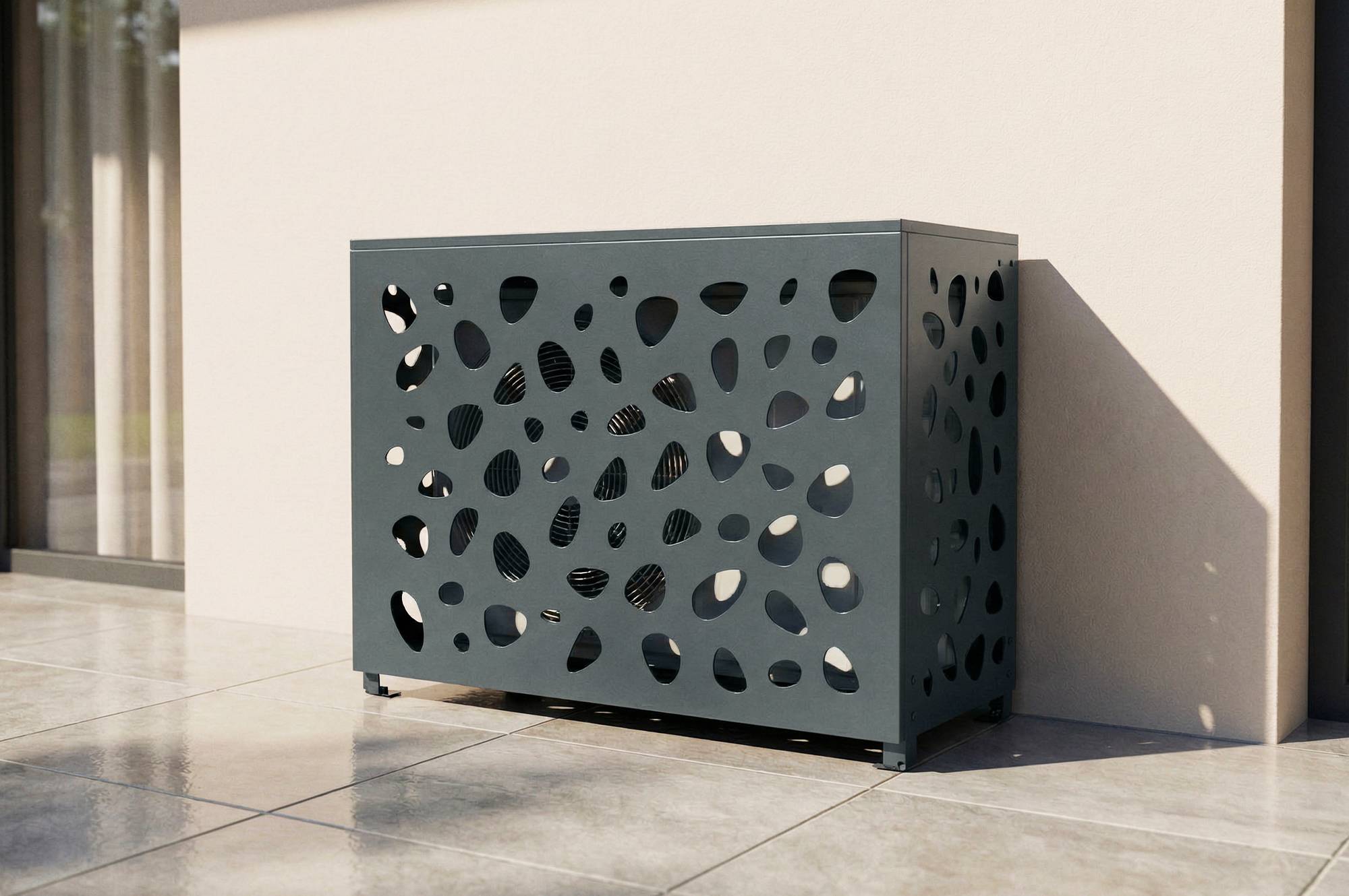 CASANOOV - Casanoov Cache Climatiseur Extérieur Acier Gris Anthracite Taille S 90x68x60 Amaro Sunny - Image 1