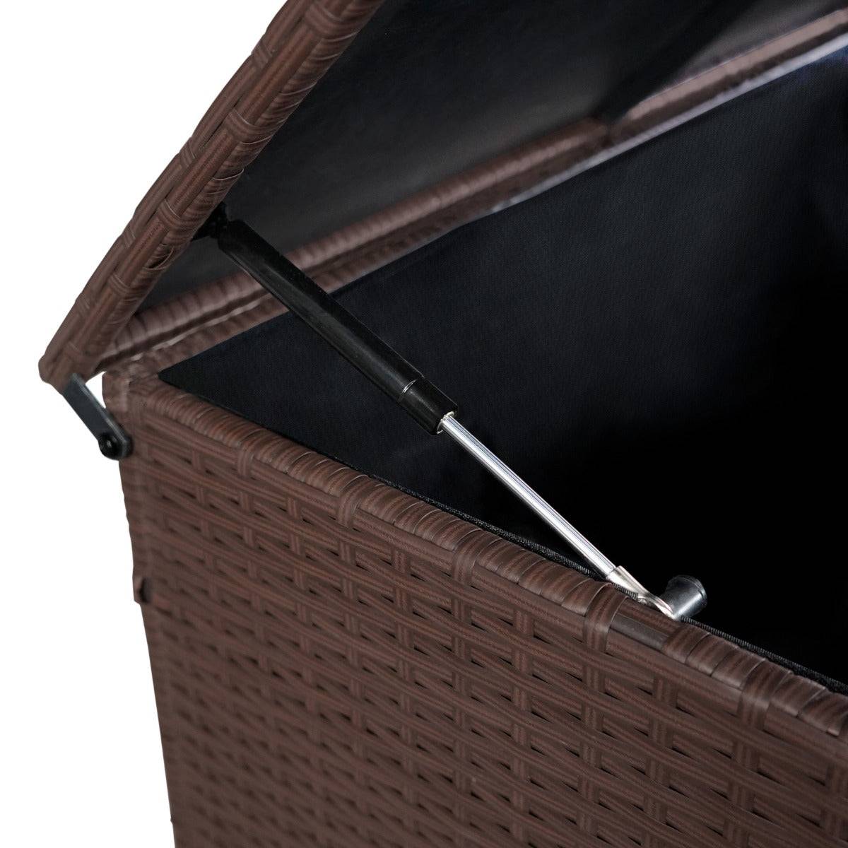 Monster Racking - Coffre de Rangement Extérieur en Rotin Marron – 582 L - Image 3