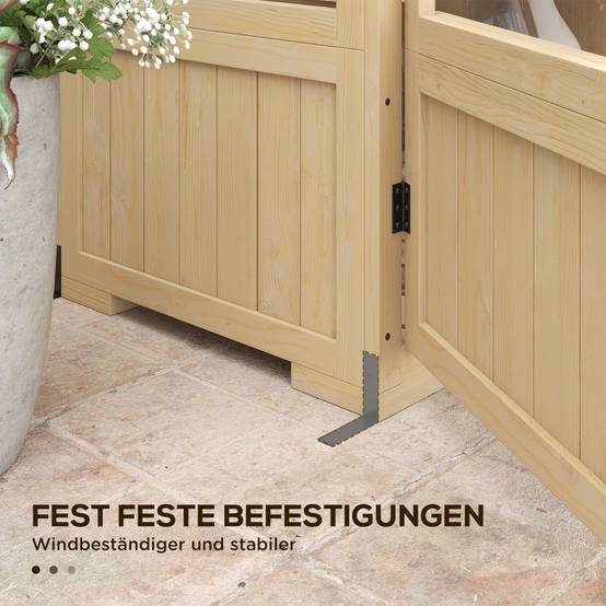 Serre de balcon bois acrylique pour semis étagères réglables toit ouvrant 100x56cm - ComfortXL Outdoor Living - Image 10
