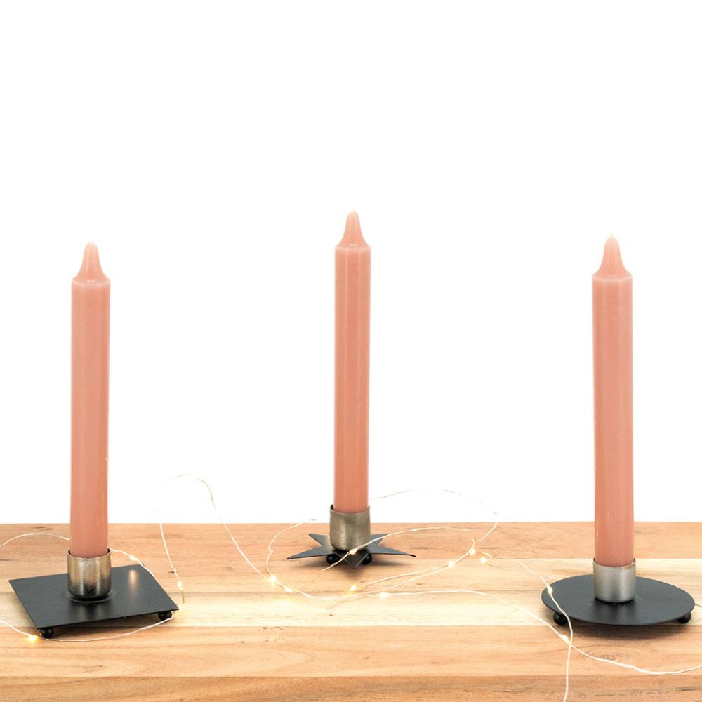 Aubry Gaspard - Bougeoir en métal laqué noir (Lot de 3) - Image 2