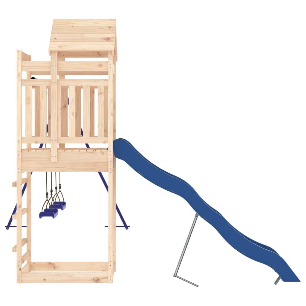 Helloshop26 - Aire de jeux d'extérieur balançoires toboggan portiques robuste jeux jardin 320 x 349 x 238 cm bois de pin massif - Image 5