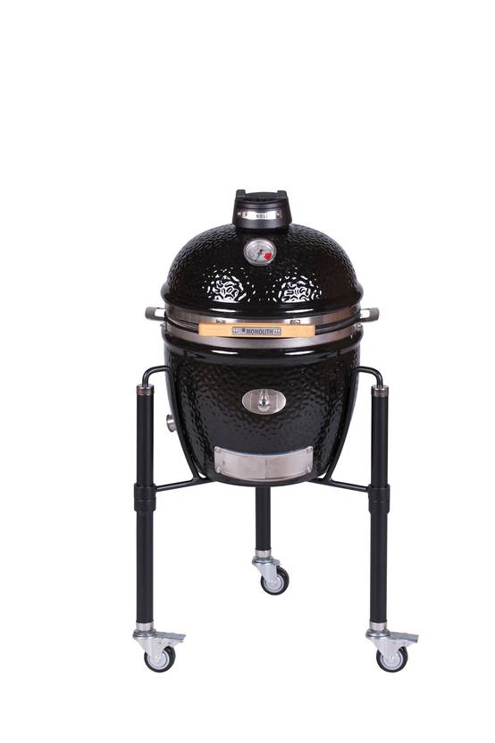 Kamado Monolith JUNIOR Pro Série 2.0 - Noir + Chariot - Image 1