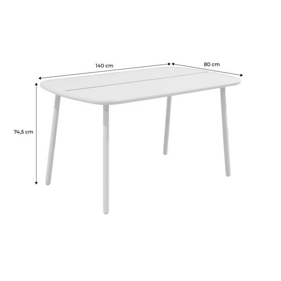 sweeek - Table de jardin aluminium 4-6 places gris - Avelia | sweeek - Image 4