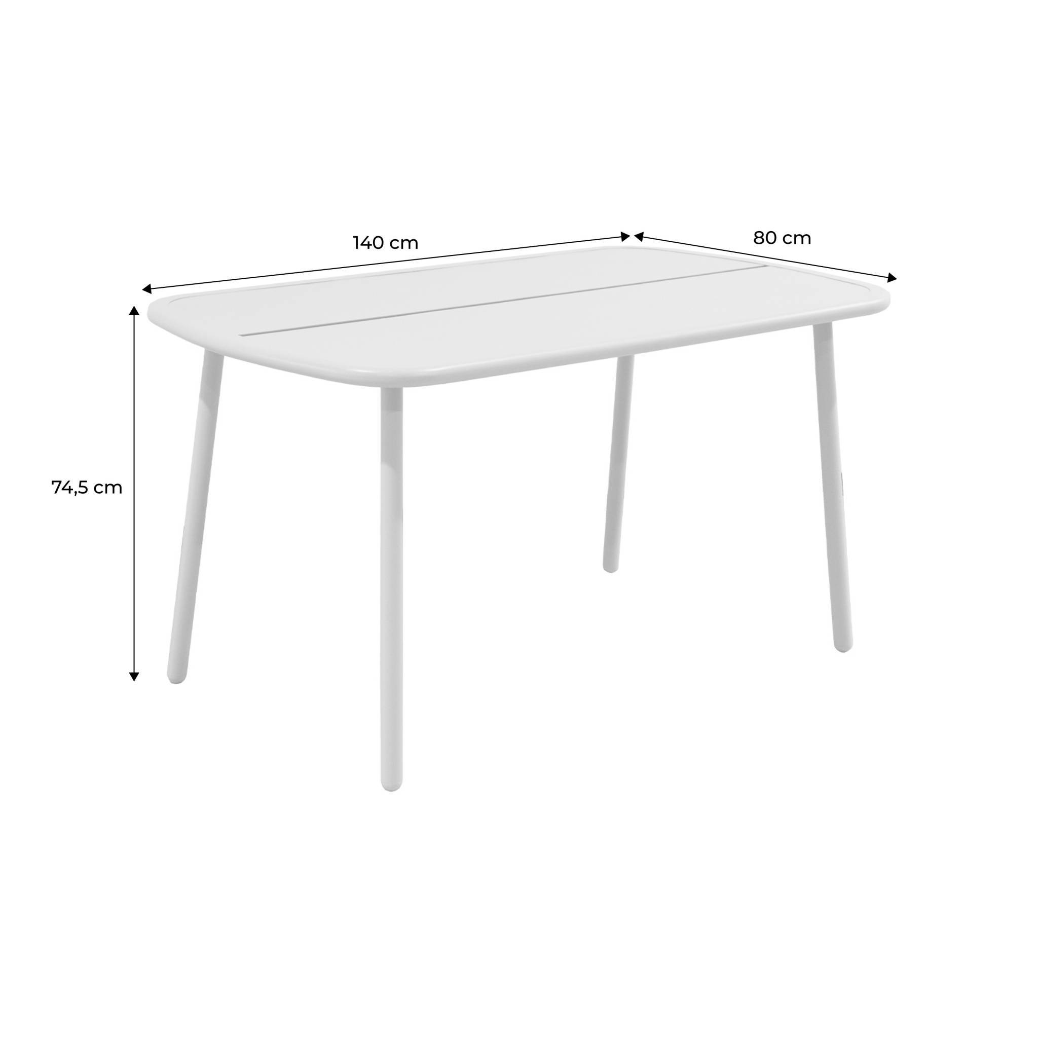 sweeek - Table de jardin aluminium 4-6 places gris - Avelia | sweeek - Image 4