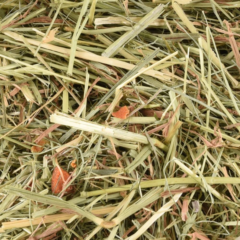 Foin de pré premium avec carotte 1 kg soit 30 litres pour rongeur - Image 2