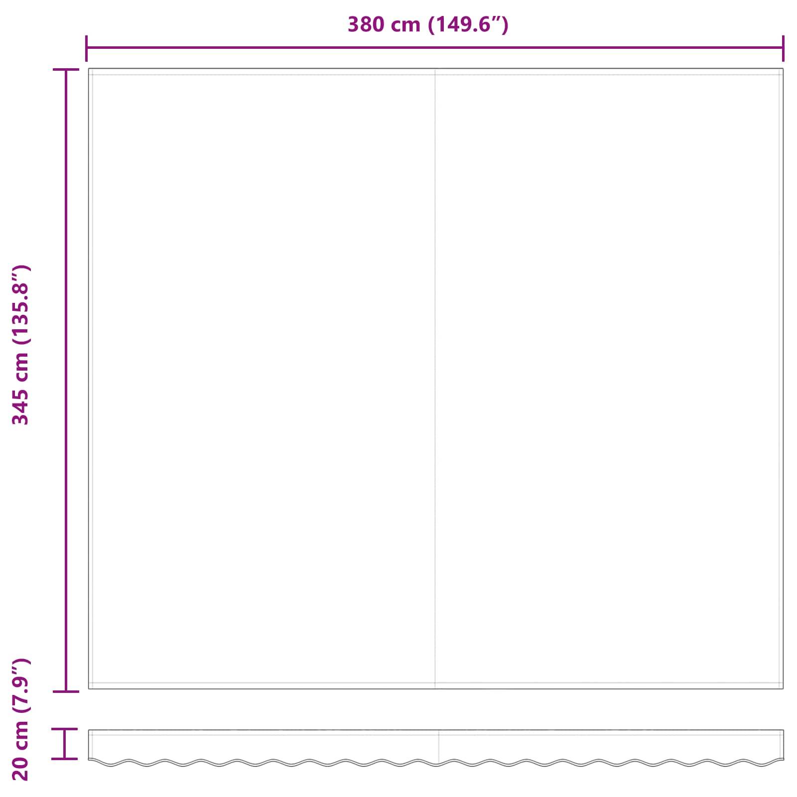 Vidaxl - Auvent rétractable Rouge et Blanc 400 × 350 cm vidaXL 3330756 - Image 3