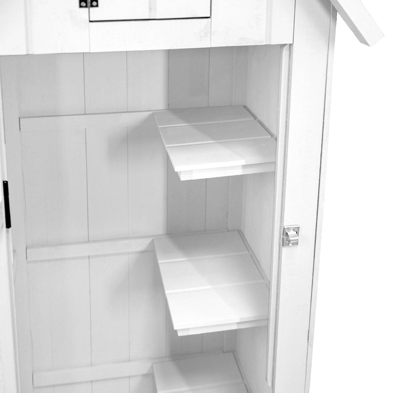 Monstershop - Abri de Jardin en Bois - Blanc - Image 4