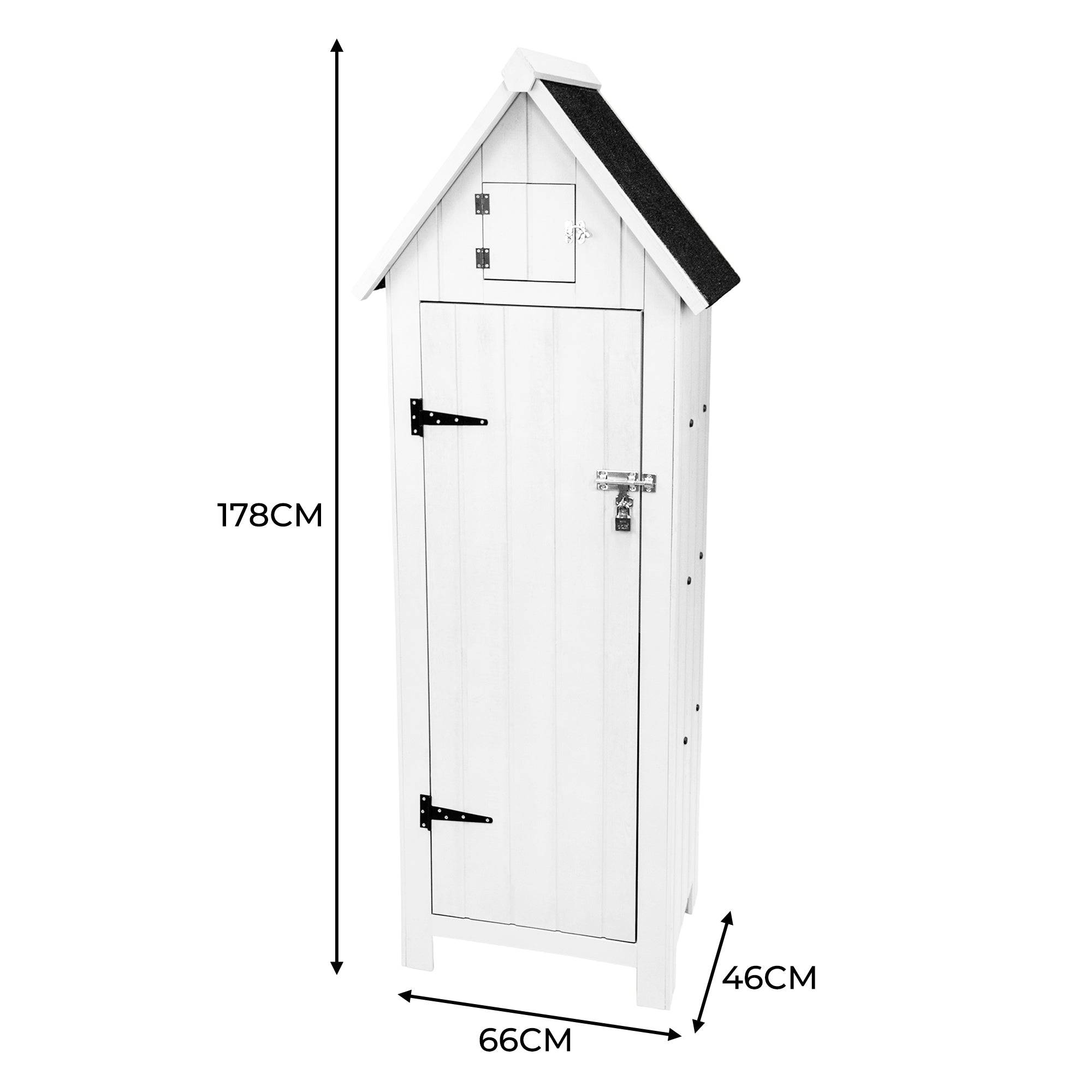 Monstershop - Abri de Jardin en Bois - Blanc - Image 5