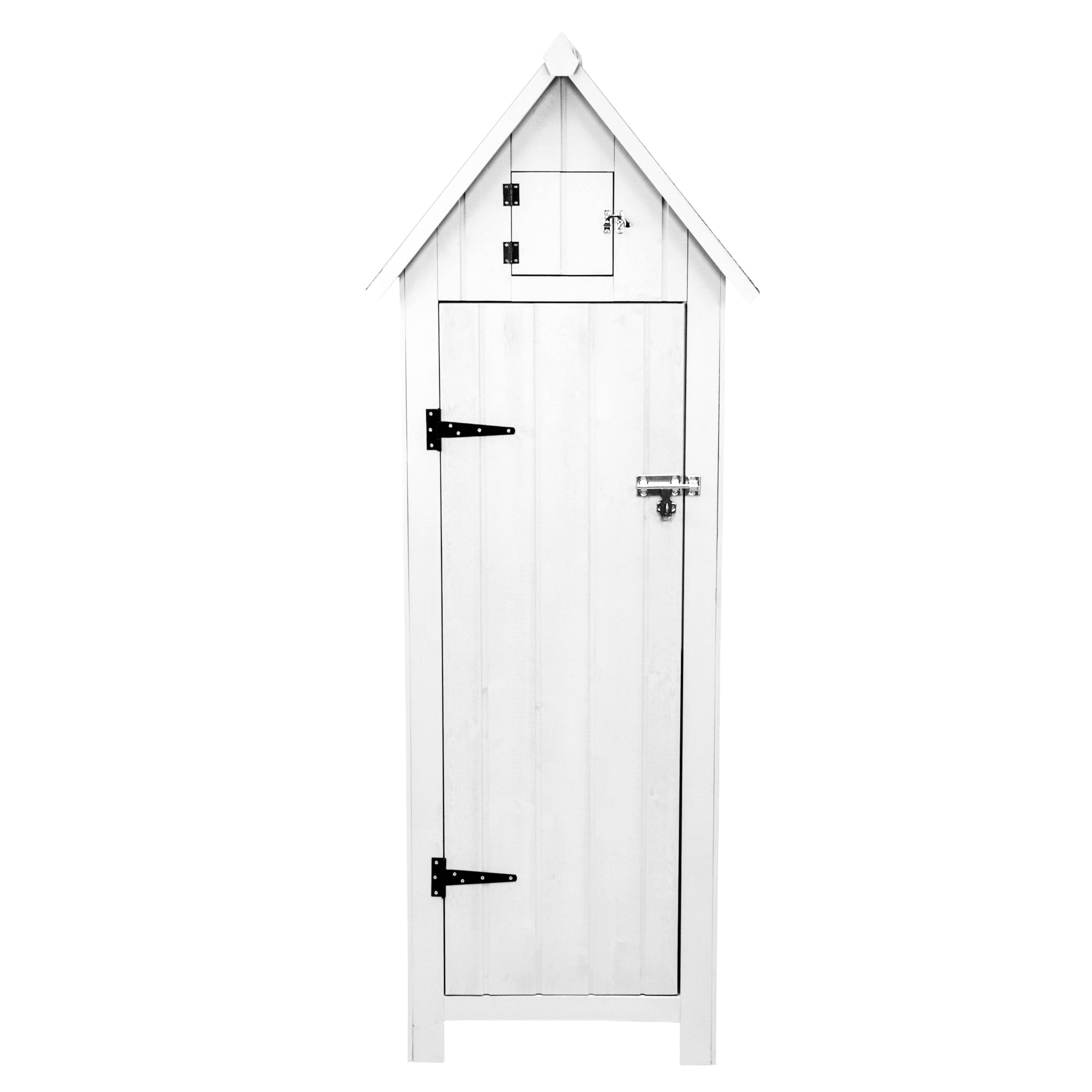 Monstershop - Abri de Jardin en Bois - Blanc - Image 1
