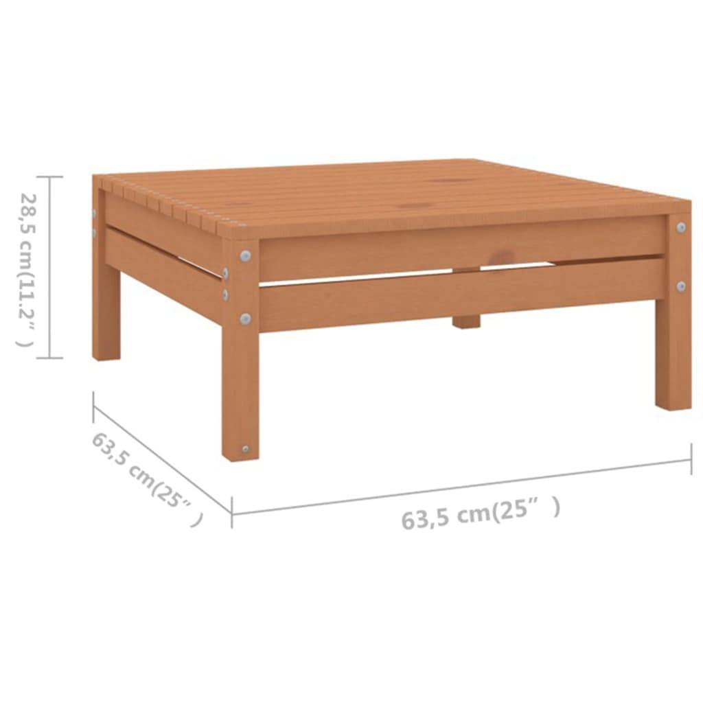 Helloshop26 - Salon de jardin meuble d'extérieur ensemble de mobilier 9 pièces bois de pin massif marron miel - Image 6