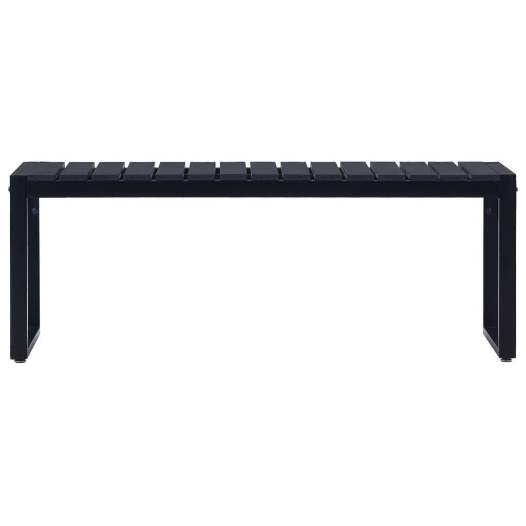 PANGIVO - Banc de jardin PS et fer noir 120.5 x 40 x 45 cm - PANGIVO - Image 2