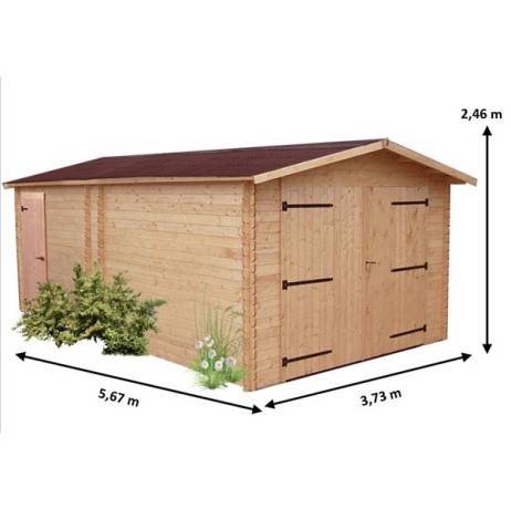 Garage en bois Denis 17.16 m² - Image 4