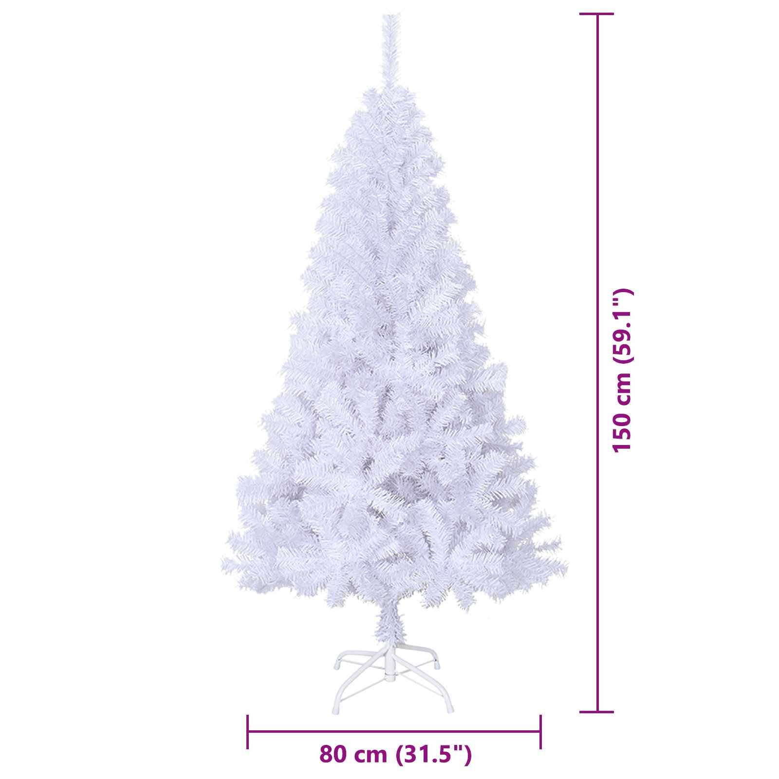 Vidaxl - Sapin de Noël artificiel avec 150 LED Blanc 150 cm PVC et Acier vidaXL 3426766 - Image 3
