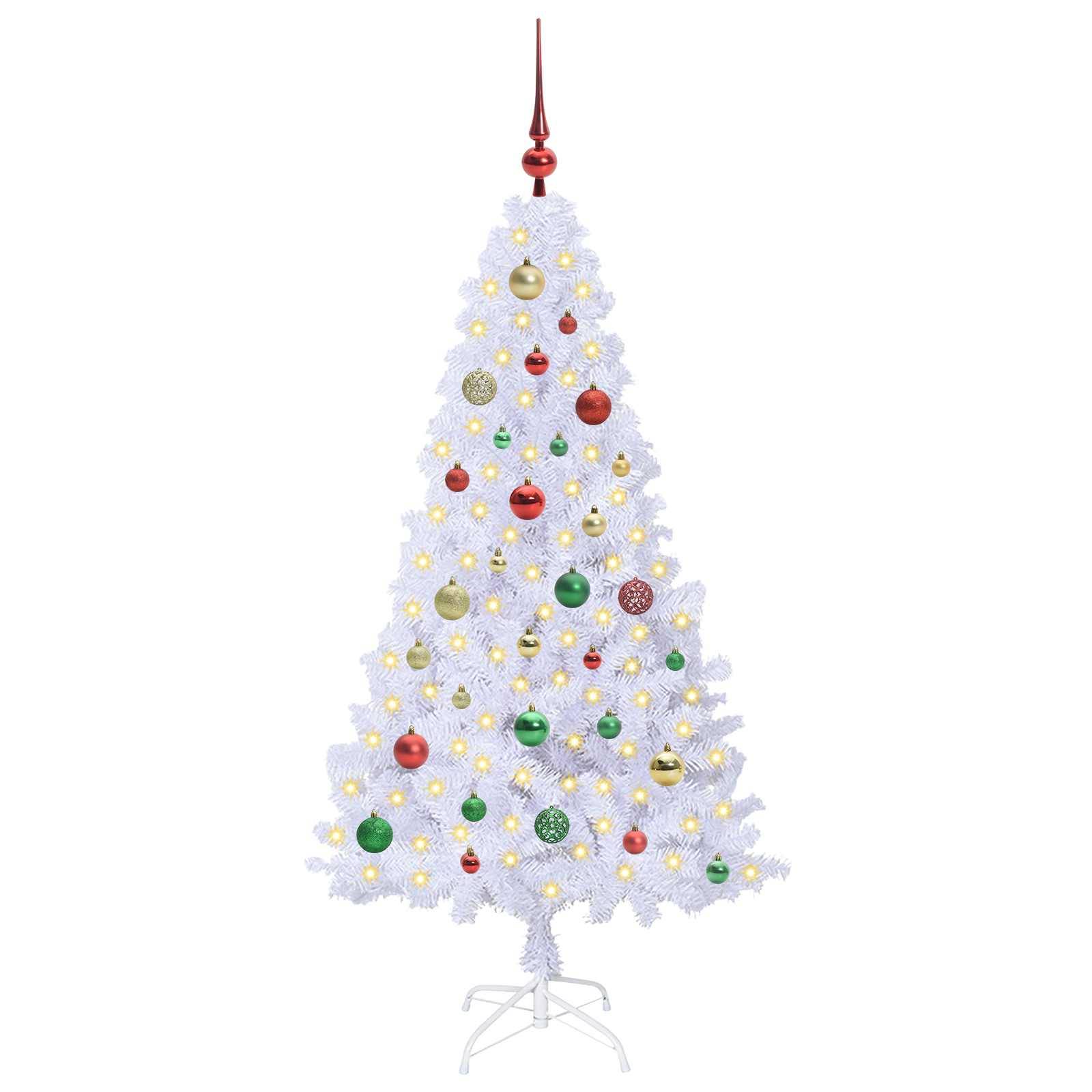 Vidaxl - Sapin de Noël artificiel avec 150 LED Blanc 150 cm PVC et Acier vidaXL 3426766 - Image 4
