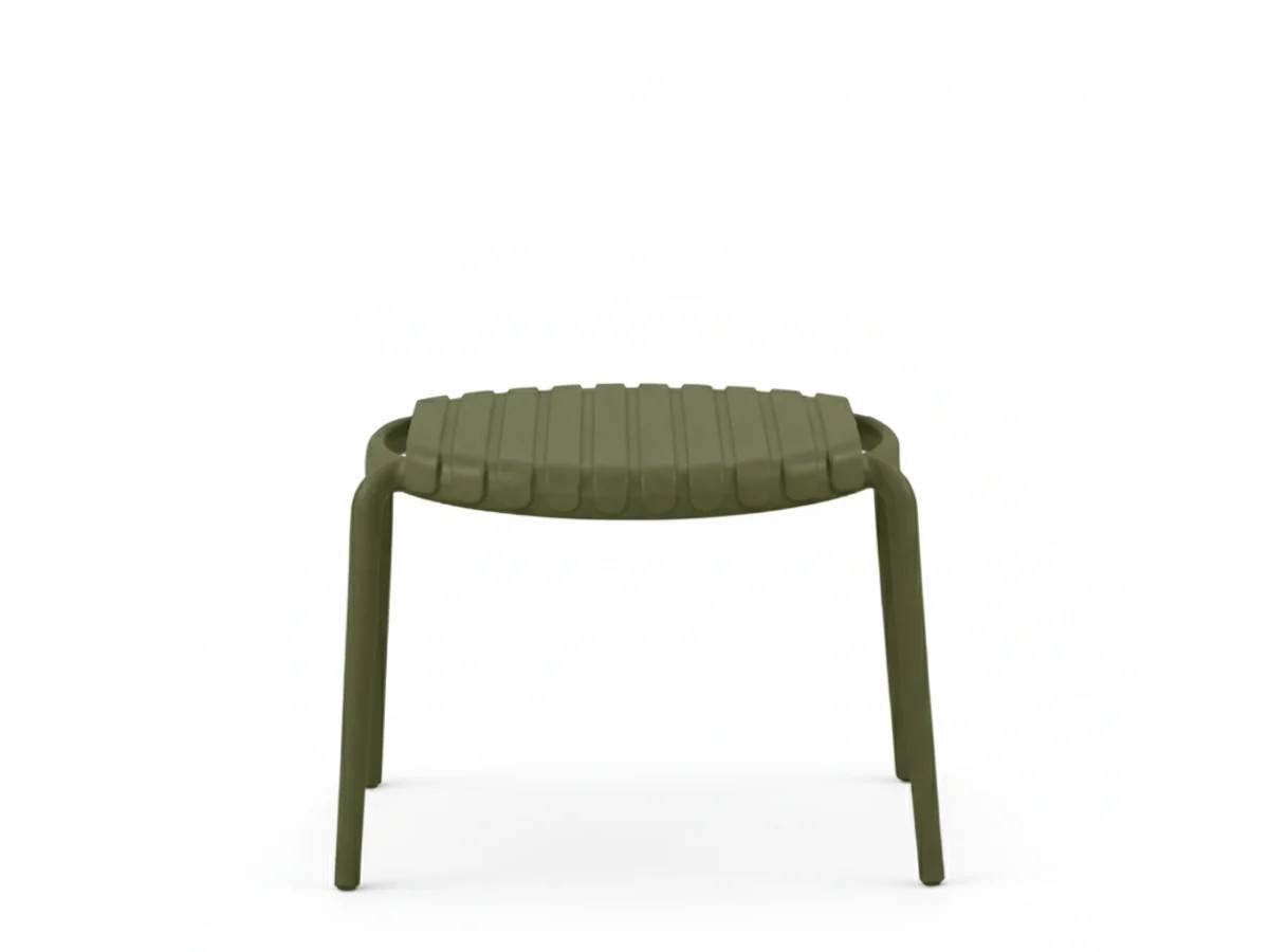 Table basse de jardin ronde en résine PP 50 % recyclé Joysxee - Ø50 cm - Vert sauge - Jardiline - Image 1