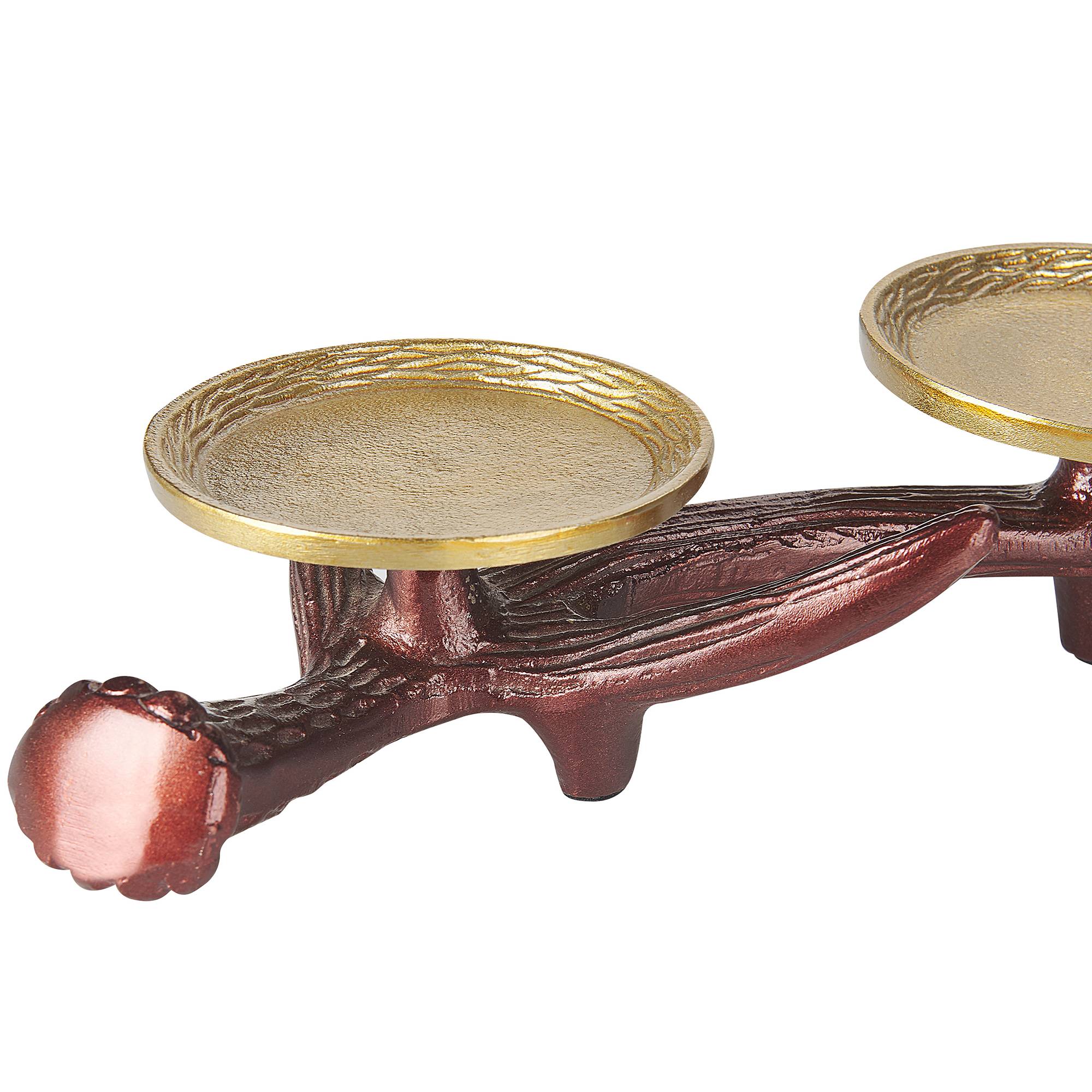 Beliani - Bougeoir Aluminium Marron CLEONAE - 69x17x7- Beliani - Image 6
