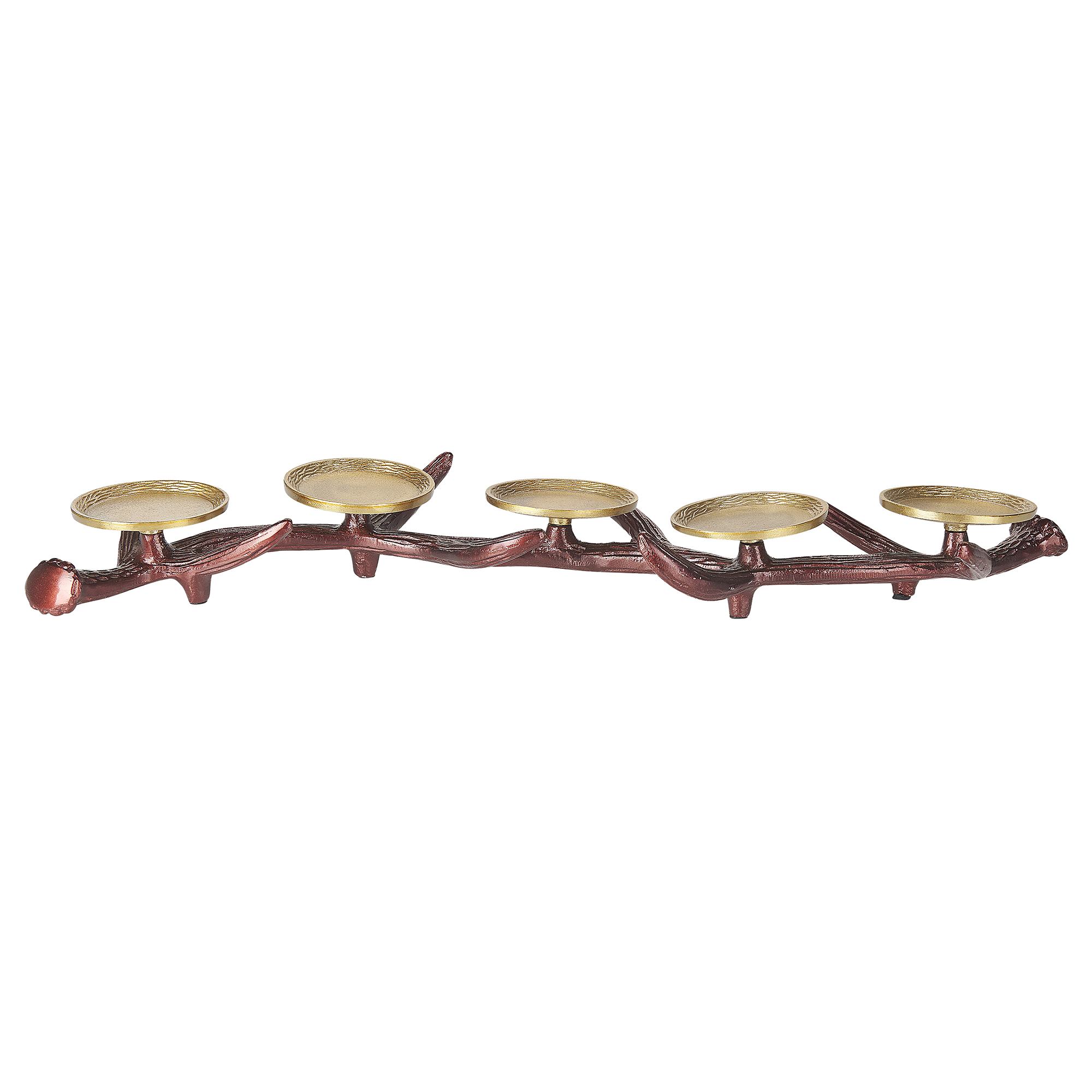 Beliani - Bougeoir Aluminium Marron CLEONAE - 69x17x7- Beliani - Image 2