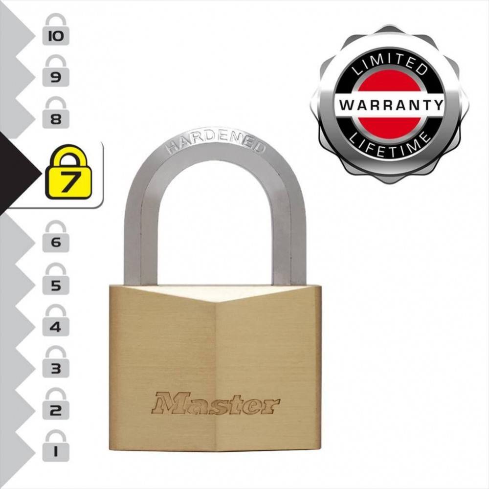 Master Lock - Cadenas à clé MASTER LOCK laiton, l.40 mm - Image 4