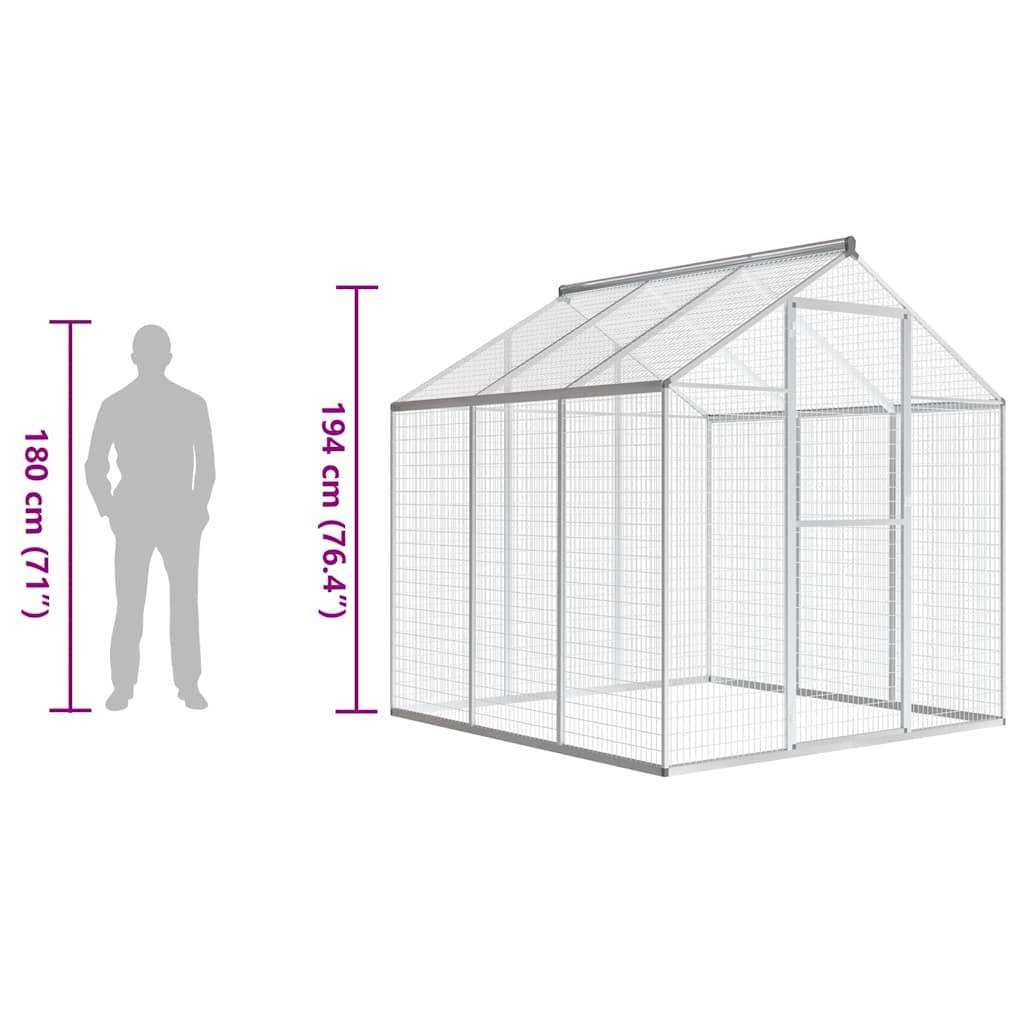 Grande Volière Extérieure Aluminium Cage Oiseaux de Jardin 183x178x194 cm – ComfortXL Outdoor Living - Image 6