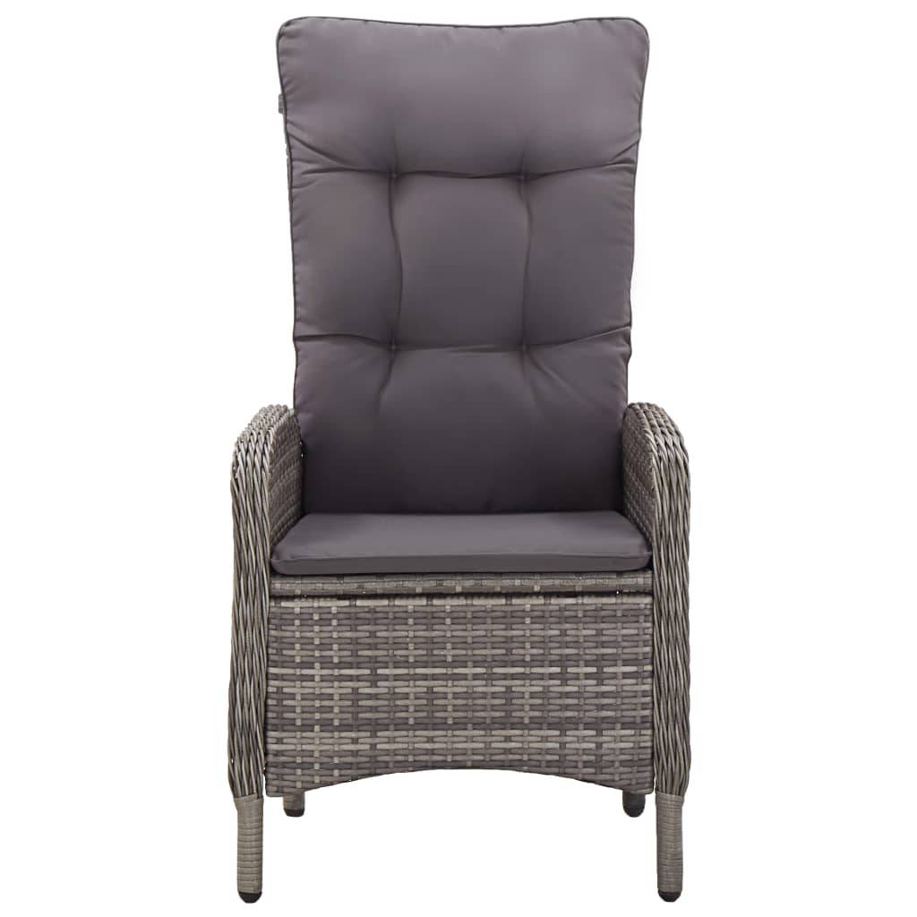 Vidaxl - Ensemble de bistro de jardin 3 pcs Résine tressée Gris vidaXL 3058542 - Image 9