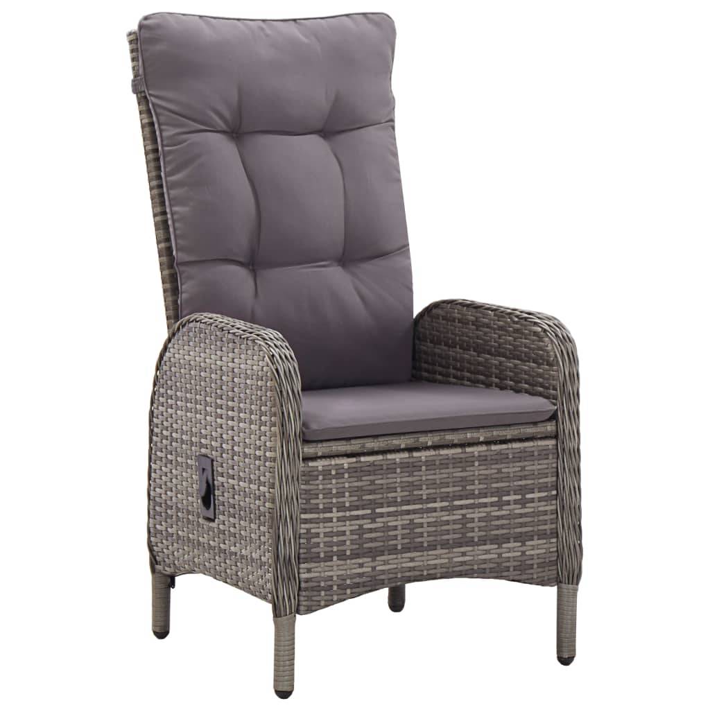 Vidaxl - Ensemble de bistro de jardin 3 pcs Résine tressée Gris vidaXL 3058542 - Image 8