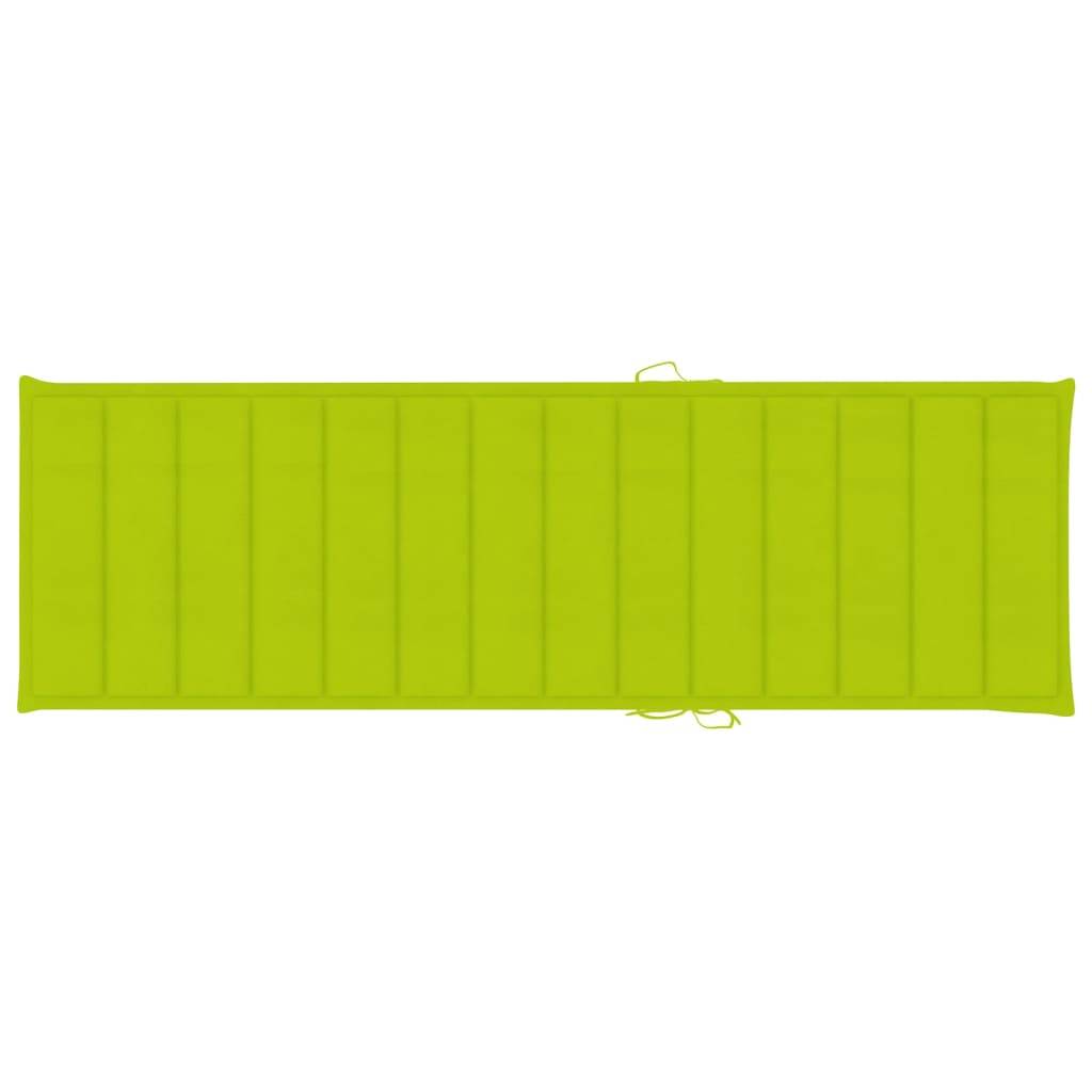 Helloshop26 - Transat chaise longue bain de soleil lit de jardin terrasse meuble d'extérieur avec coussin vert vif bois de pin imprégné - Image 6