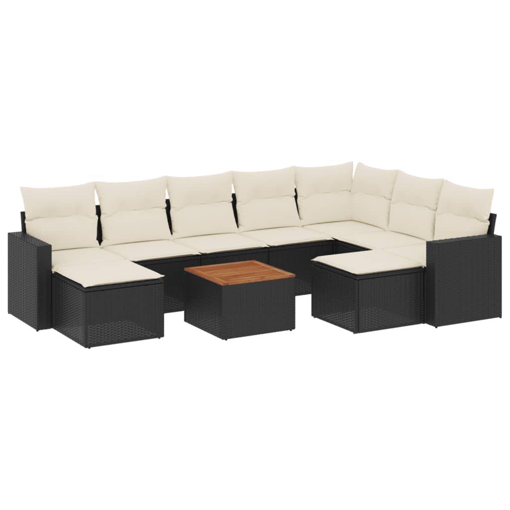 ComfortXL - Salon de Jardin Noir et Blanc 10 Pièces Poly Rotin Modulable pour Terrasse et Jardin – ComfortXL Outdoor Living - Image 2