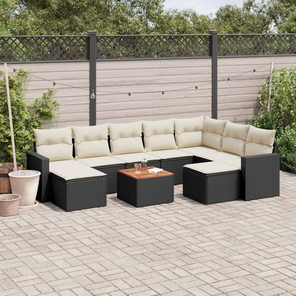 ComfortXL - Salon de Jardin Noir et Blanc 10 Pièces Poly Rotin Modulable pour Terrasse et Jardin – ComfortXL Outdoor Living - Image 1