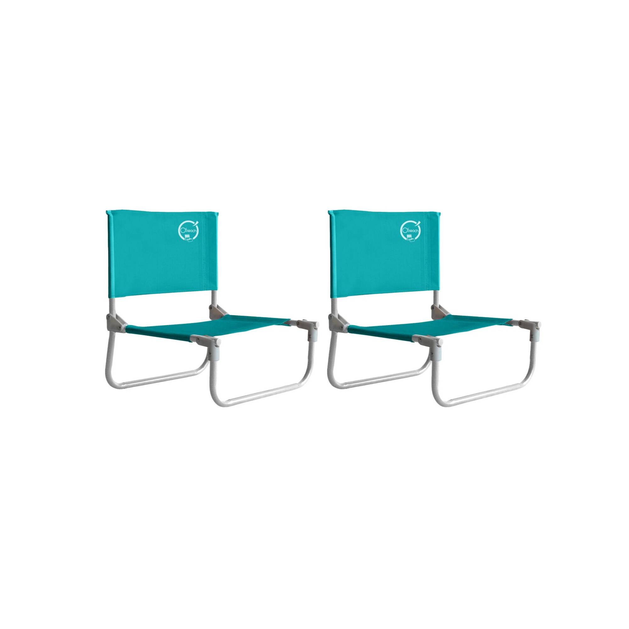 Lot de 2 chaises cale-dos de plage 1 pliure - O'Beach - Dimensions : 40 x 45 x 50 cm - Image 3