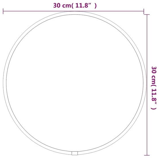 Miroir mural Noir Ø 30 cm Rond Maison Chic - Image 6