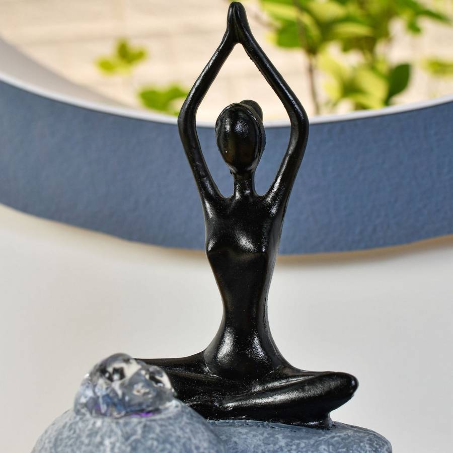 Zen Light - Fontaine d'Intérieur Yoga Méditation 2 – Déco d'intérieur en Mouvement – Ambiance Zen Relaxante - Petit Prix – H 19cm – Zen'Light - Image 8
