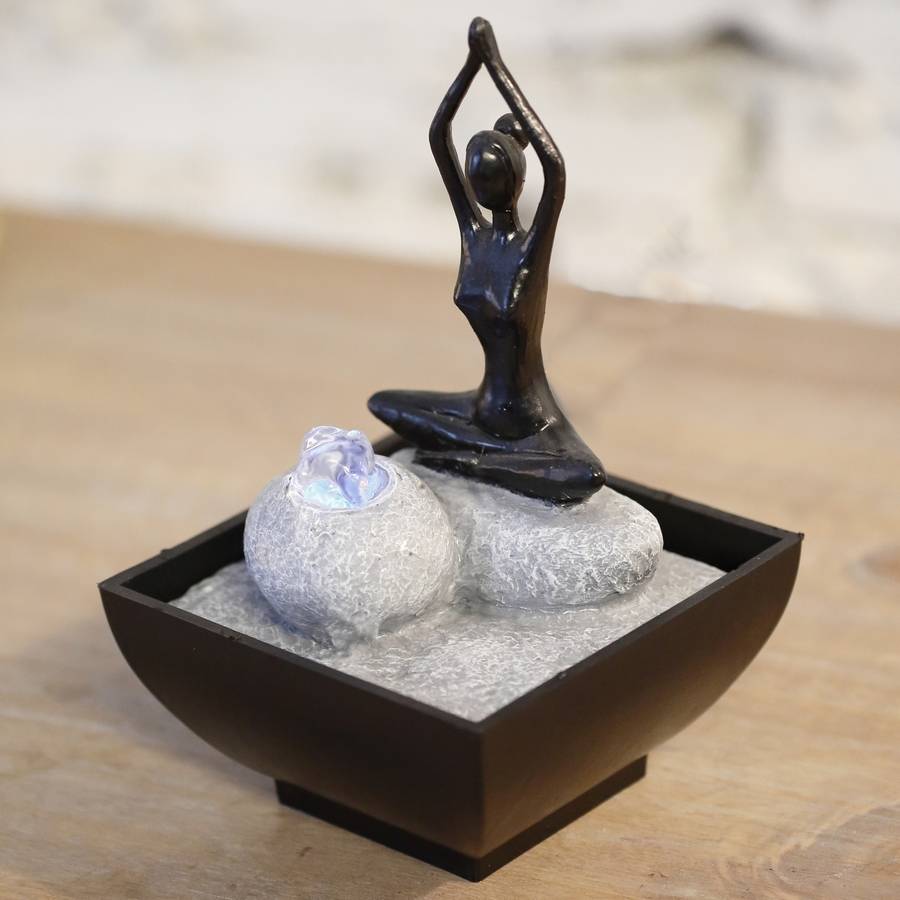 Zen Light - Fontaine d'Intérieur Yoga Méditation 2 – Déco d'intérieur en Mouvement – Ambiance Zen Relaxante - Petit Prix – H 19cm – Zen'Light - Image 6