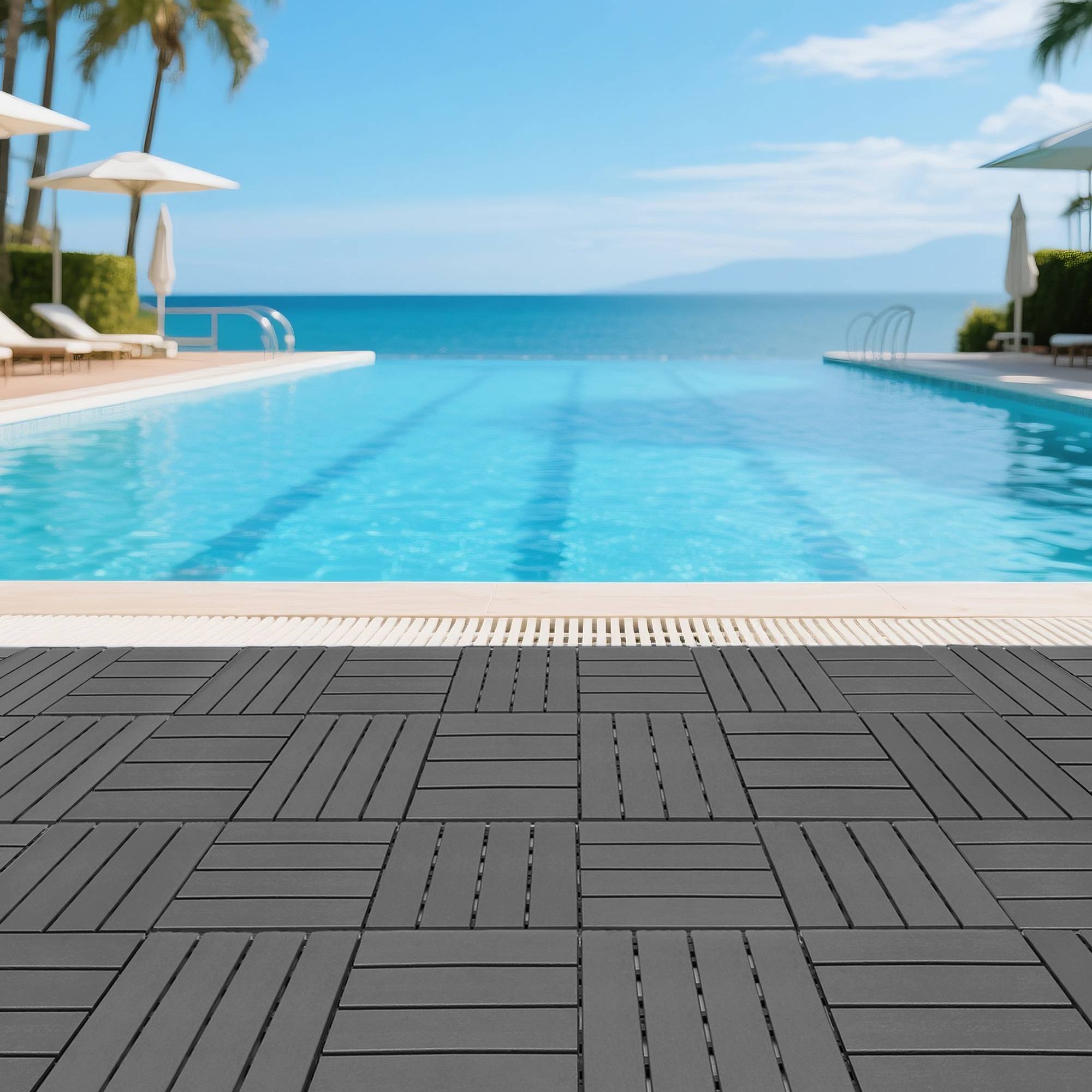 PANGIVO - Dalles de terrasse polypropylène gris 30 x 30 x 2 cm - PANGIVO - Image 10