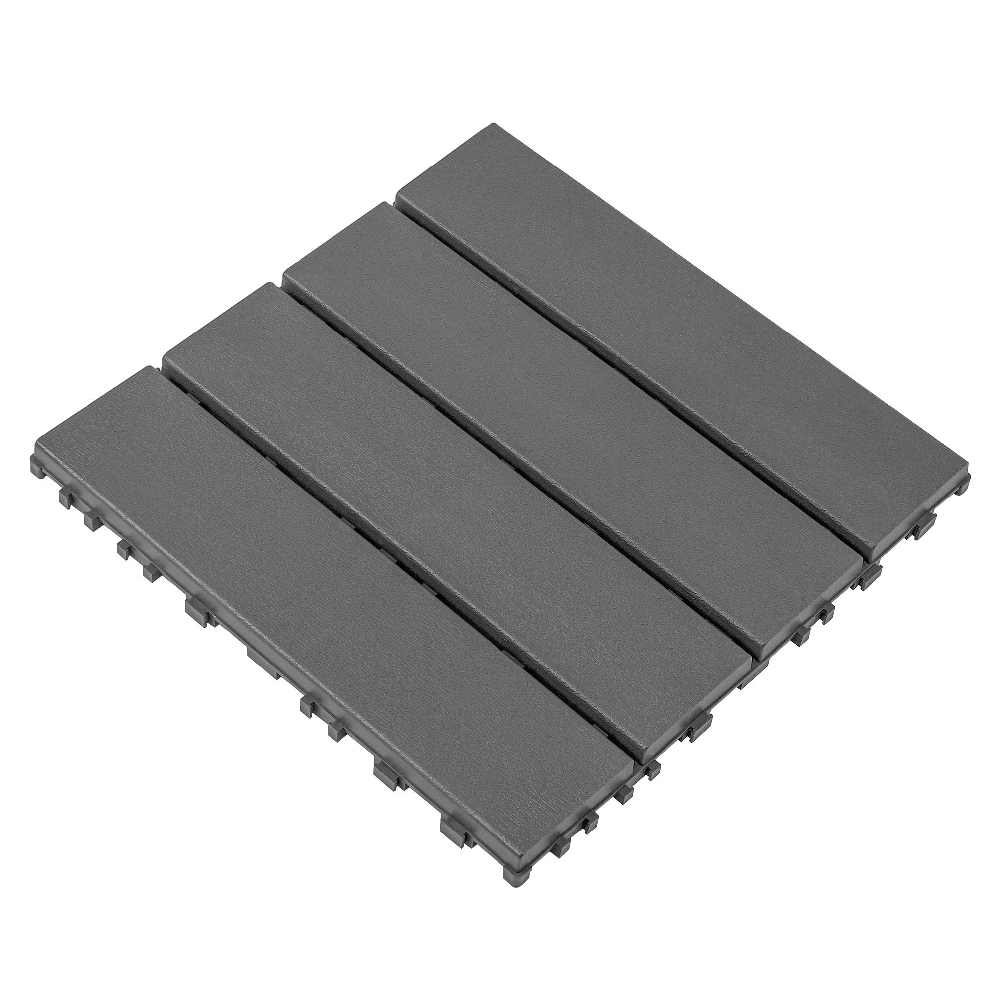 PANGIVO - Dalles de terrasse polypropylène gris 30 x 30 x 2 cm - PANGIVO