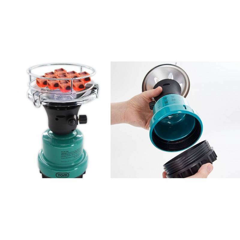 BB Loisir Réchaud à Gaz Camping à gaz portable avec grille supplémentaire Réservoir de gaz 190g - Image 3