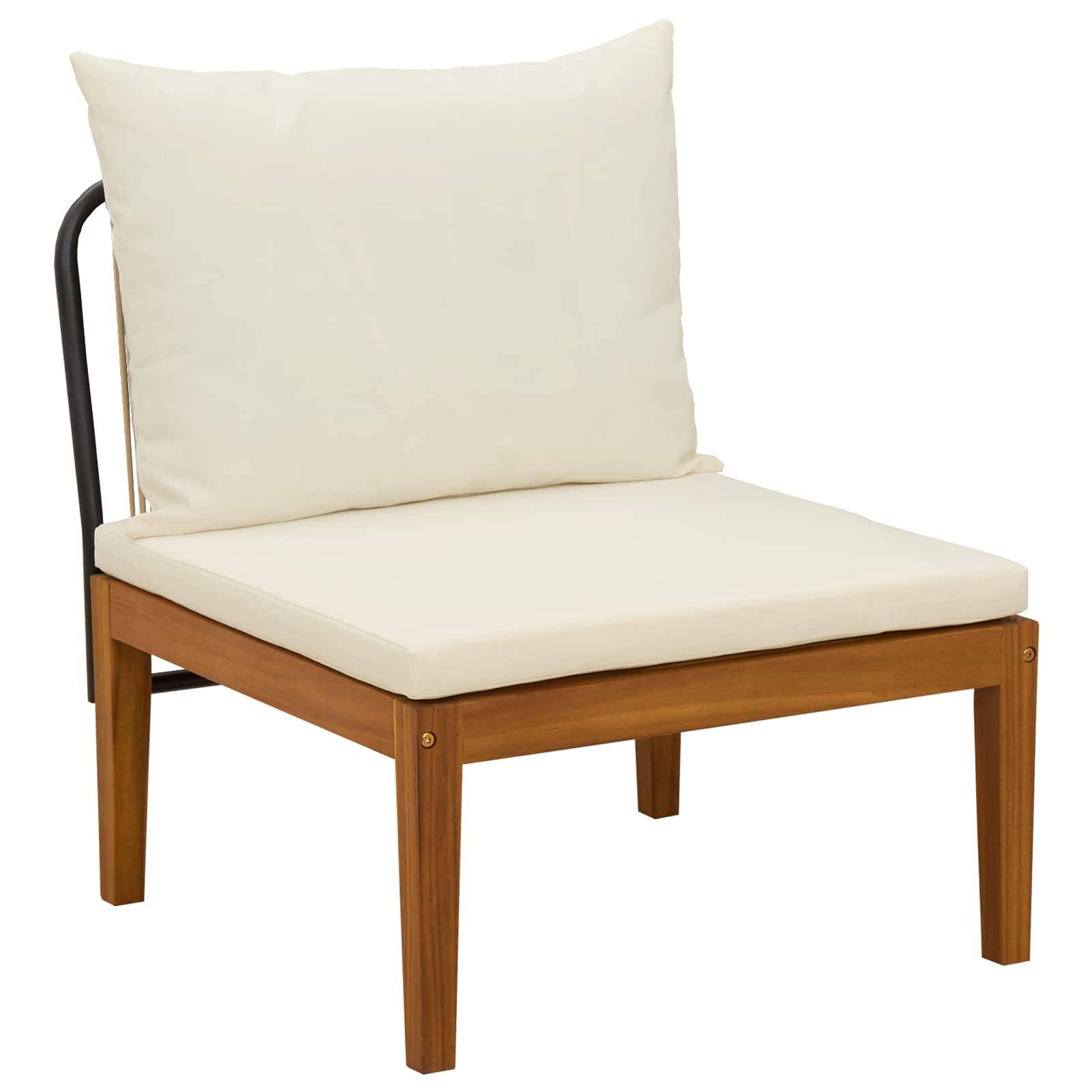 Vidaxl - Ensemble de salon de jardin 3 pc avec coussins Naturel vidaXL 42022078 - Image 6