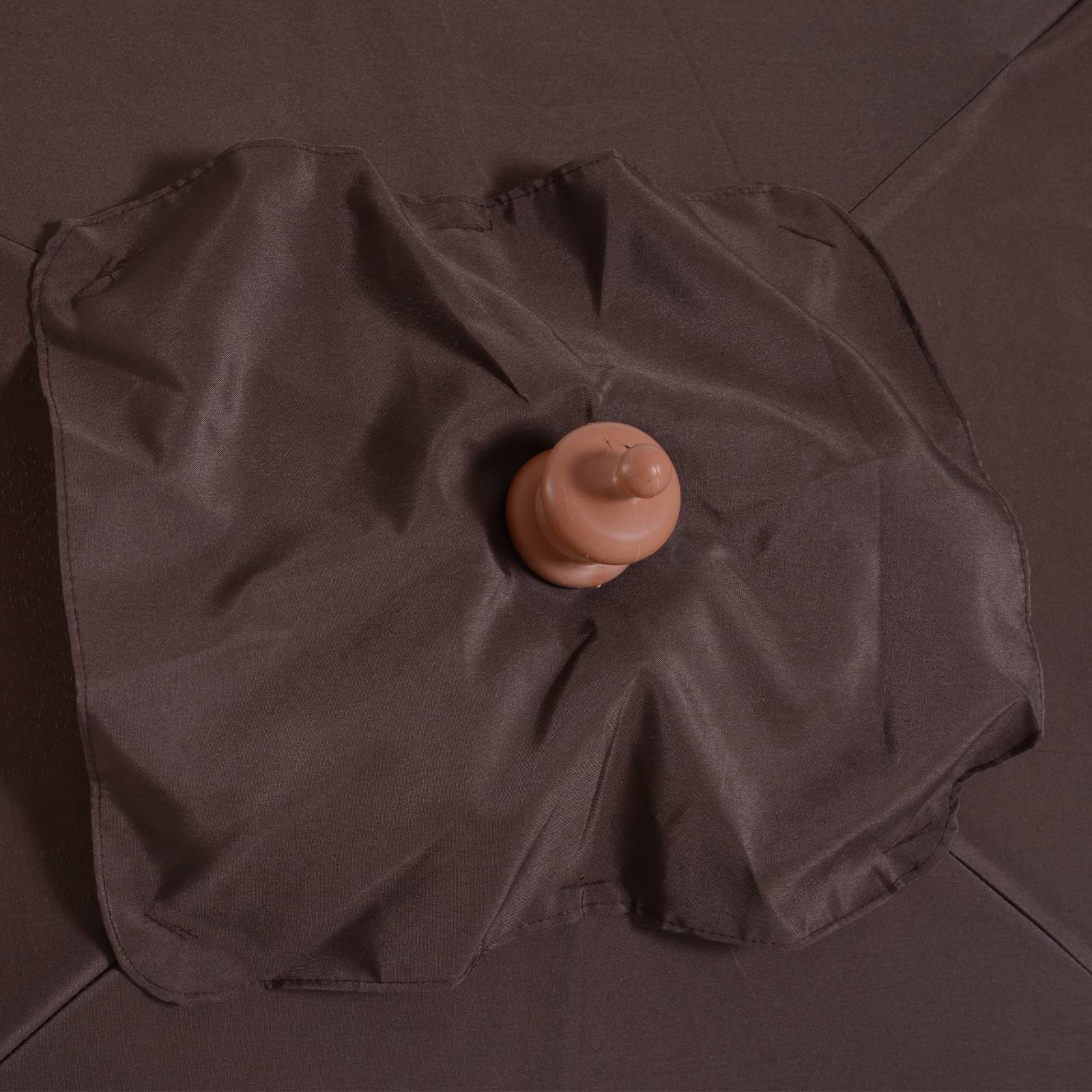 Outsunny - Parasol rectangulaire inclinable 2x1,5x2,3m ajustable bois et polyester haute densité chocolat - Outsunny - Image 7