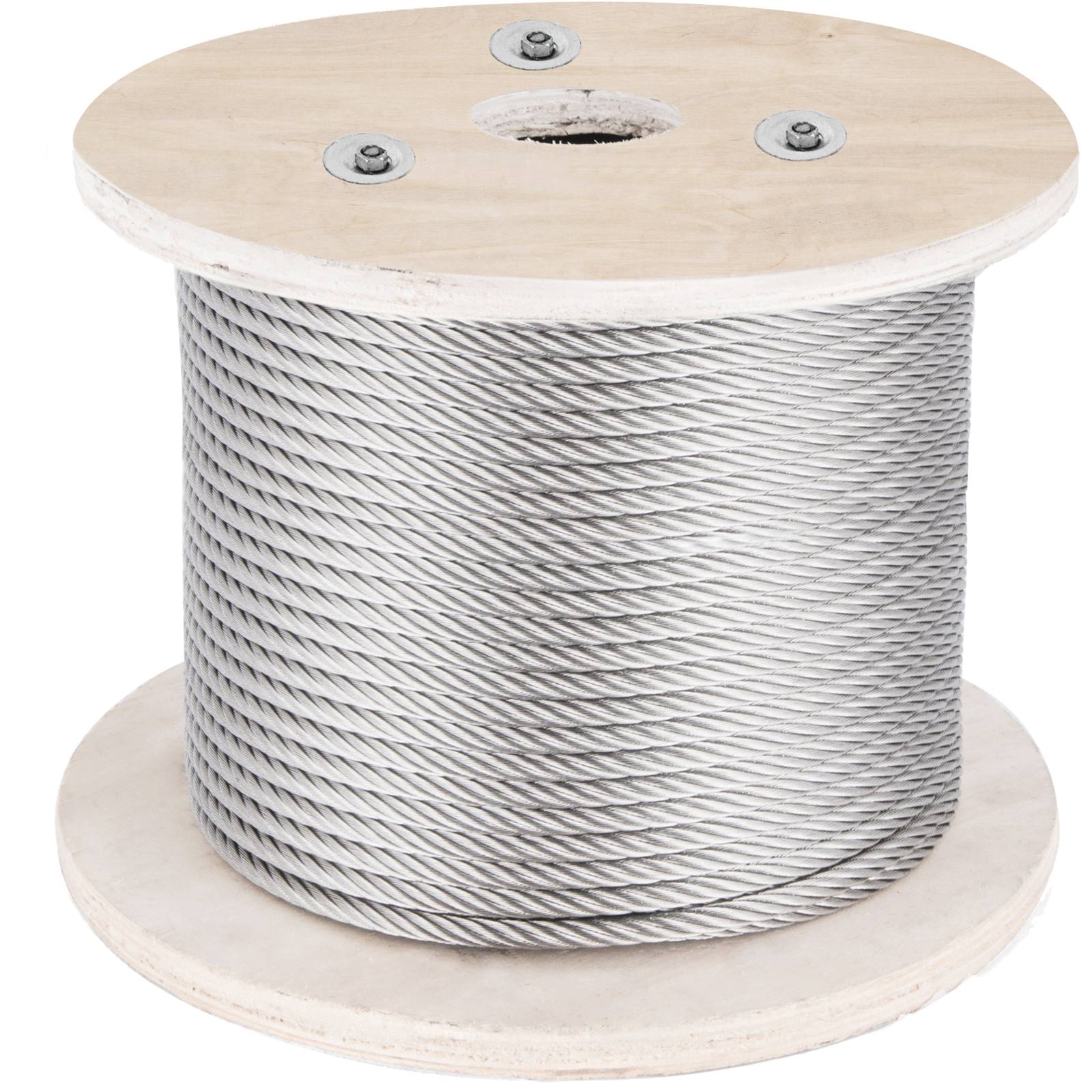 Vevor - Câble inox 316 4 mm, 152 m, construction 1x19, résistance 1 496 kg, idéal pour balustrade, terrasse, rampe et usages extérieurs. - Image 1