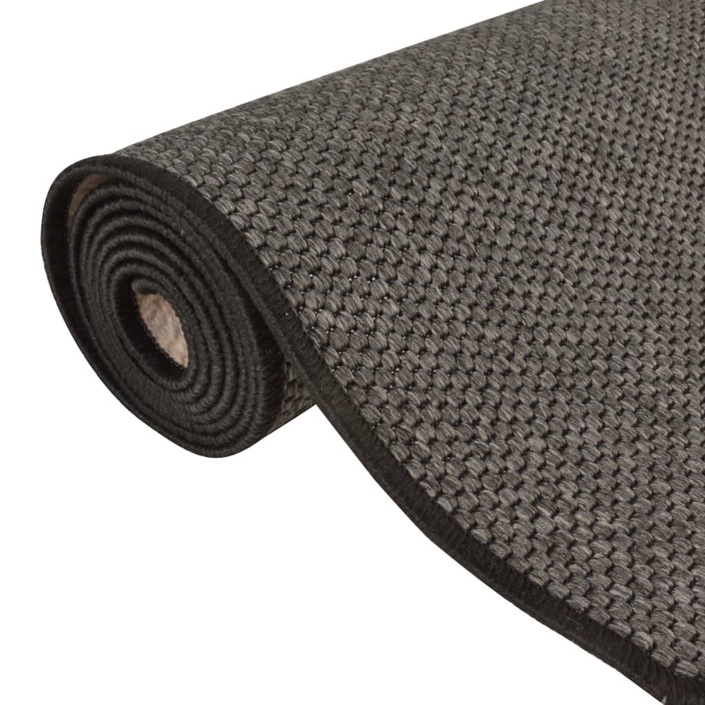 Tapis de Sol pour Couloir Lavable Design Sisal Moderne pour Passage Anthracite 50x250 cm – ComfortXL Outdoor Living - Image 5