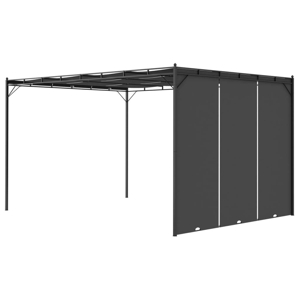 ComfortXL - Tonnelle Autoportante Acier avec Rideau Pare-Soleil pour Cour Jardin Anthracite 4x3 m – ComfortXL Outdoor Living - Image 4