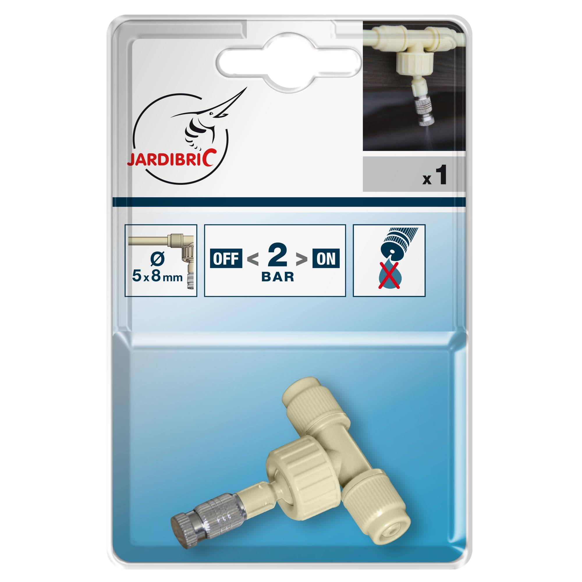 Jardibric - Jardibric - Raccord Brumisation 6x10 mm avec Buse Chromée - Connecteur Tuyau Brumisateur - Image 4