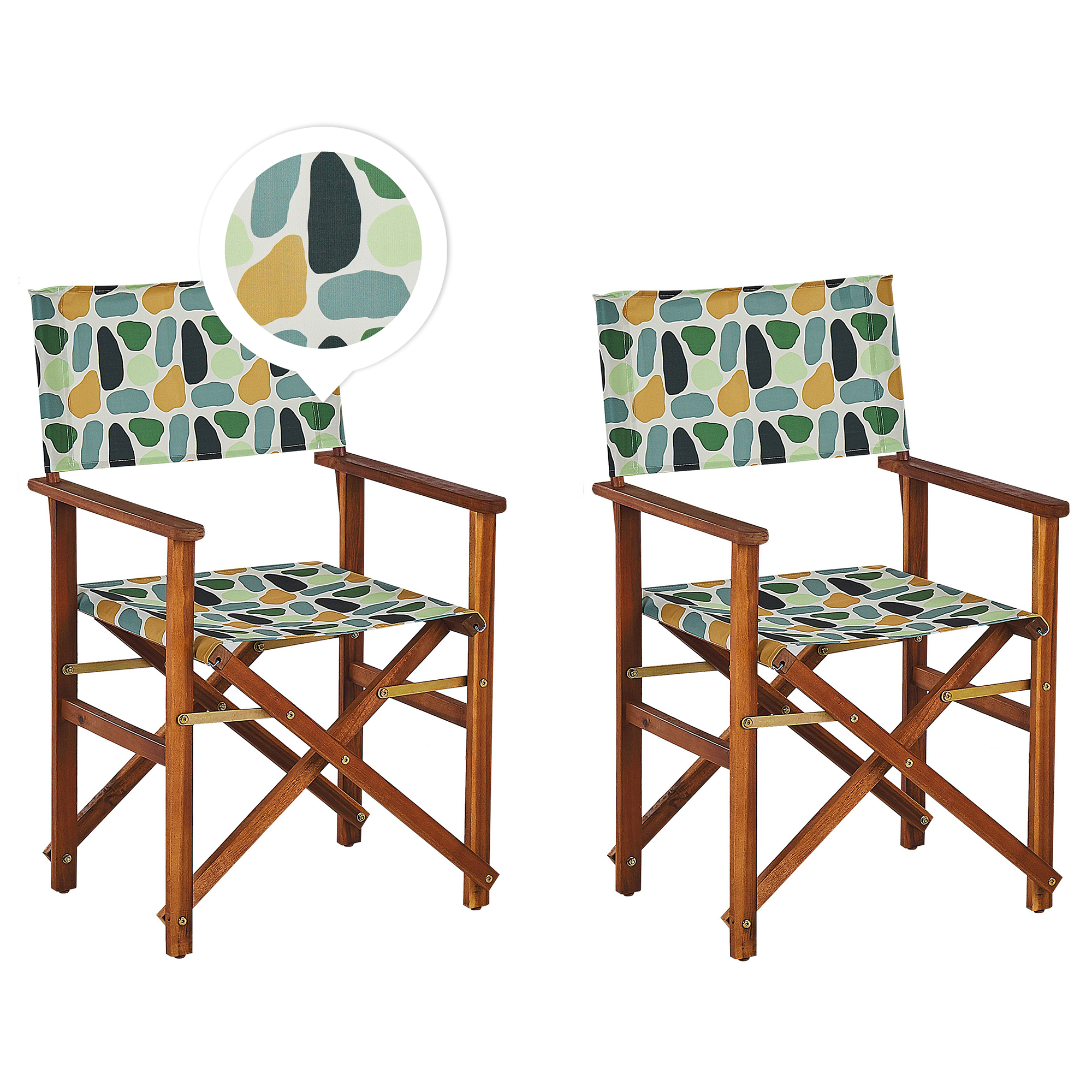 Beliani - Chaise de jardin Tissu Multicolore CINE - Beliani - Image 2